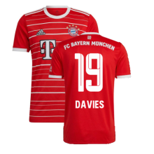 (XLB) 2022-2023 Bayern Munich Home Shirt (Kids) (DAVIES 19)