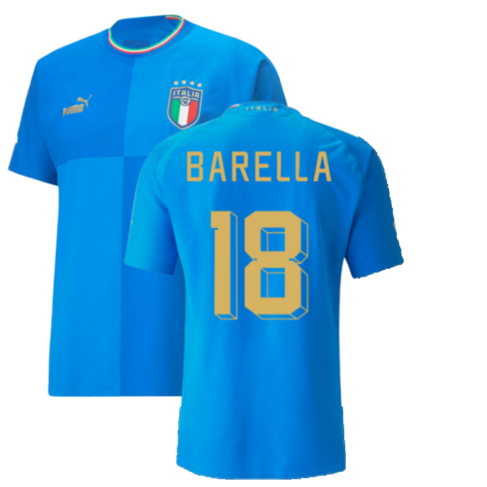 (S) 2022-2023 Italy Authentic Home Shirt (BARELLA 18)