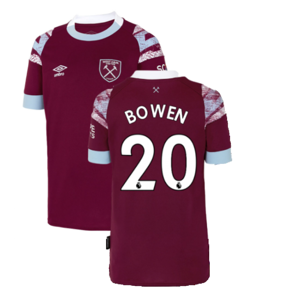 (XLB) 2022-2023 West Ham Home Shirt (Kids) (BOWEN 20)