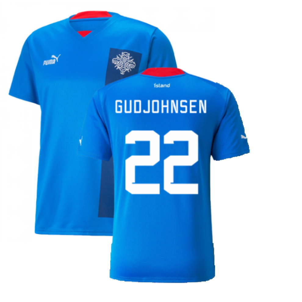 (M) 2022-2023 Iceland Home Shirt (GUDJOHNSEN 22)