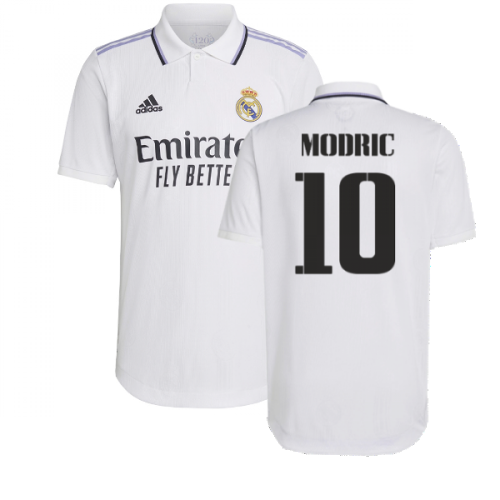 (M) 2022-2023 Real Madrid Authentic Home Shirt (MODRIC 10)