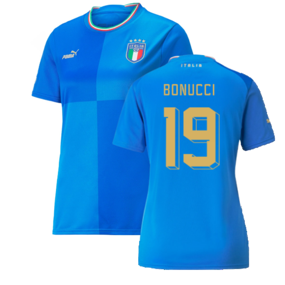 (L) 2022-2023 Italy Home Shirt (Ladies) (BONUCCI 19)