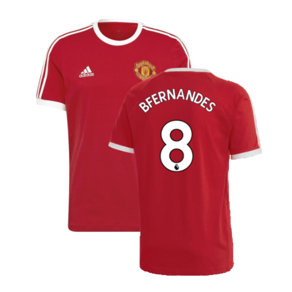 (3XL) 2022-2023 Man Utd 3S DNA Tee (Red) (B FERNANDES 8)