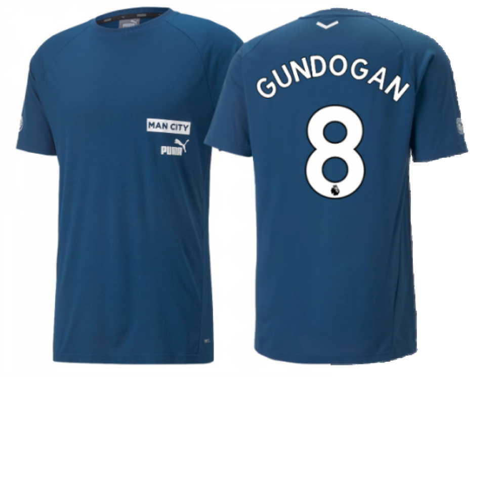 (M) 2022-2023 Man City Casuals Tee (Blue) (GUNDOGAN 8)