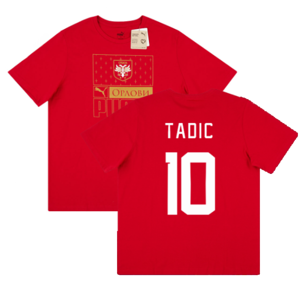 (M) 2022-2023 Serbia Ftbl Core Tee (Red) (TADIC 10)