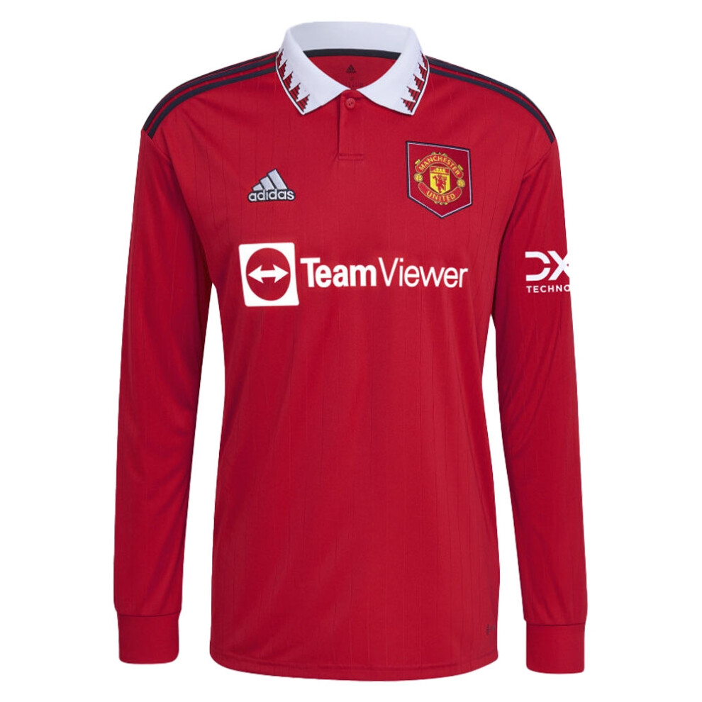 (XXL) 2022-2023 Man Utd Long Sleeve Home Shirt