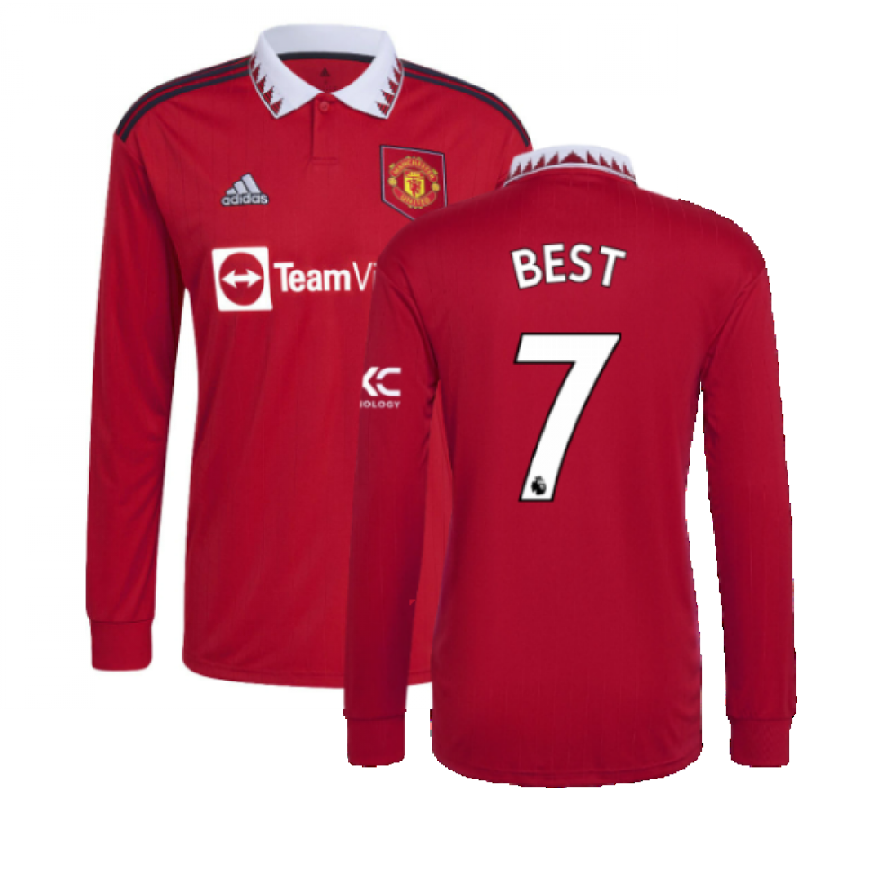 (XS) 2022-2023 Man Utd Long Sleeve Home Shirt (BEST 7)