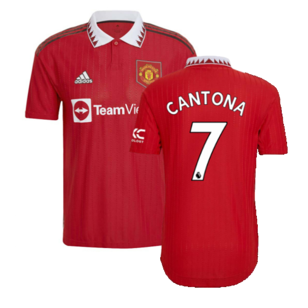 (XL) 2022-2023 Man Utd Authentic Home Shirt (CANTONA 7)