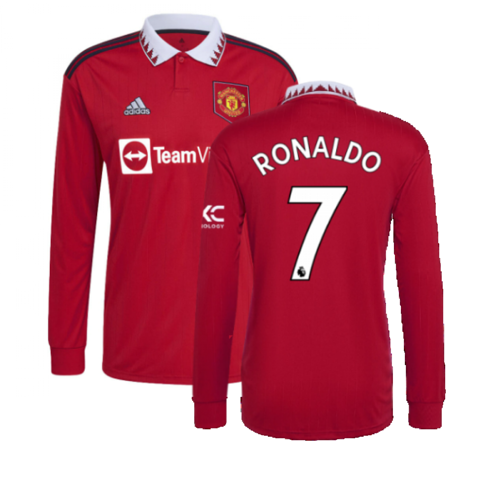 (XXL) 2022-2023 Man Utd Long Sleeve Home Shirt (RONALDO 7)