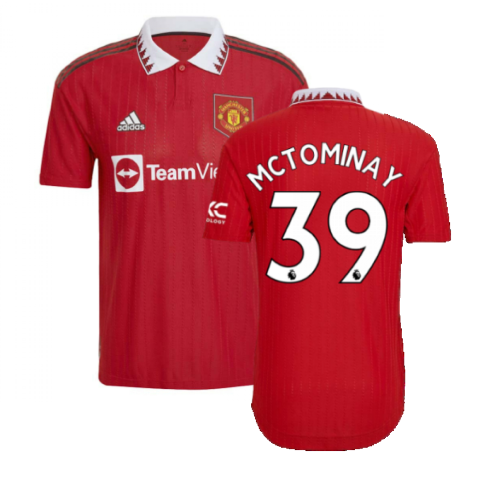 (XXL) 2022-2023 Man Utd Authentic Home Shirt (McTOMINAY 39)