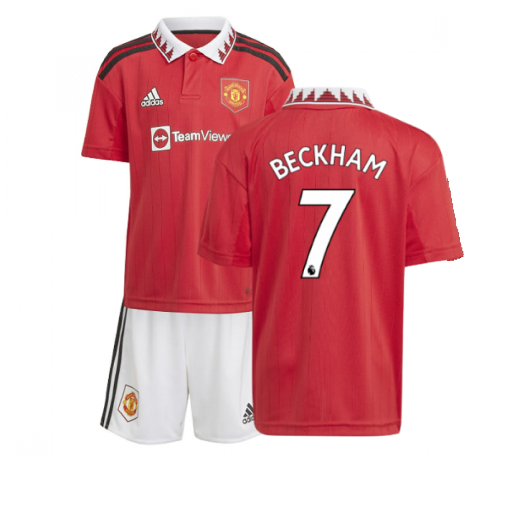 Adidas (4-5 Years) 2022-2023 Man Utd Home Mini Kit (Beckham 7)