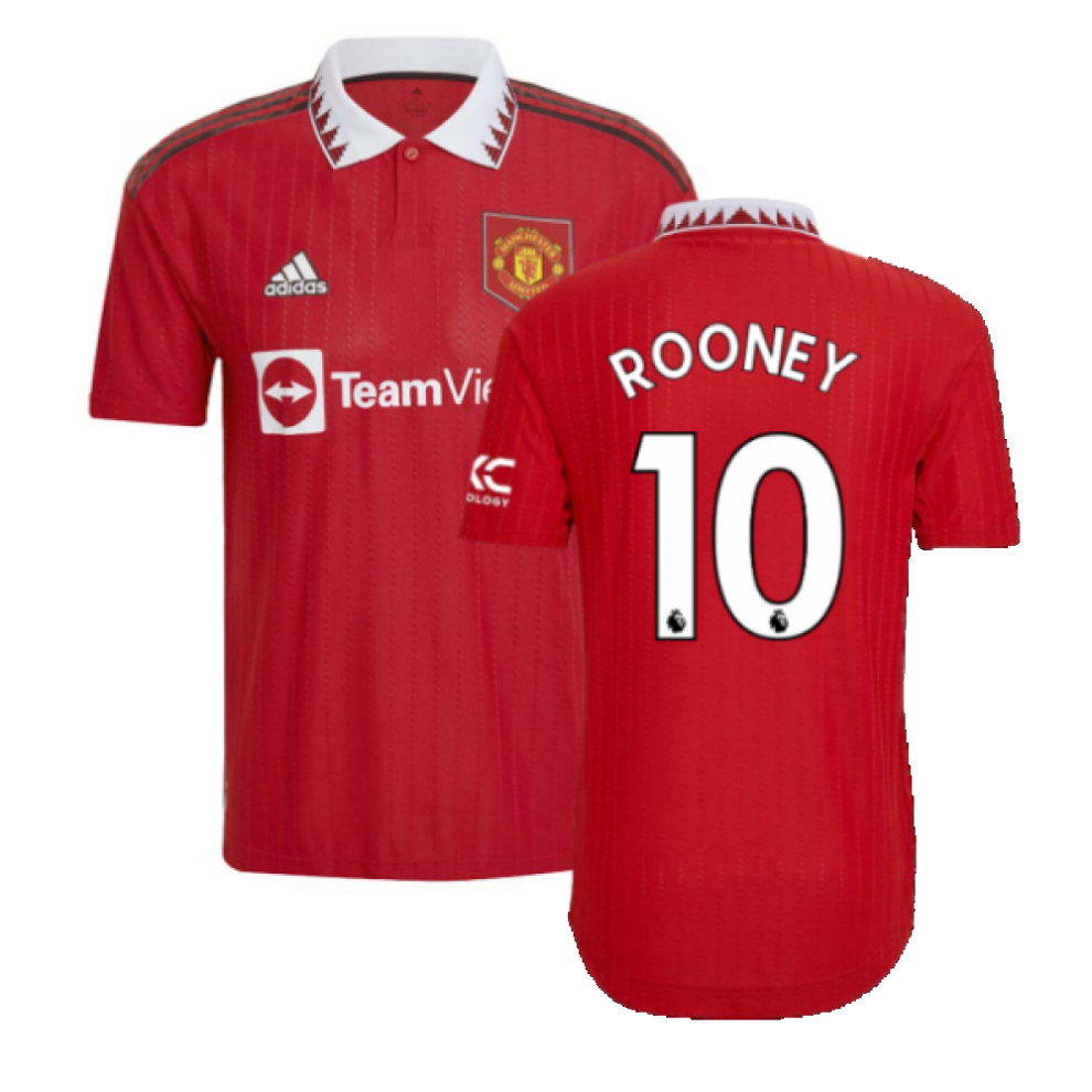 (XXL) 2022-2023 Man Utd Authentic Home Shirt (ROONEY 10)