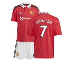 (18-24 Months) 2022-2023 Man Utd Home Mini Kit (RONALDO 7)