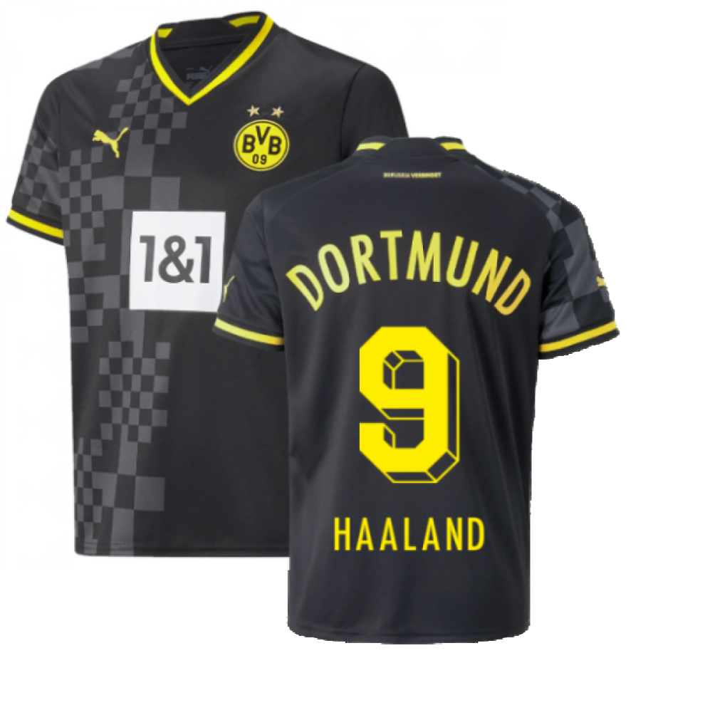 Puma (Sb) 2022-2023 Borussia Dortmund Away Shirt (Kids) (Haaland 9)