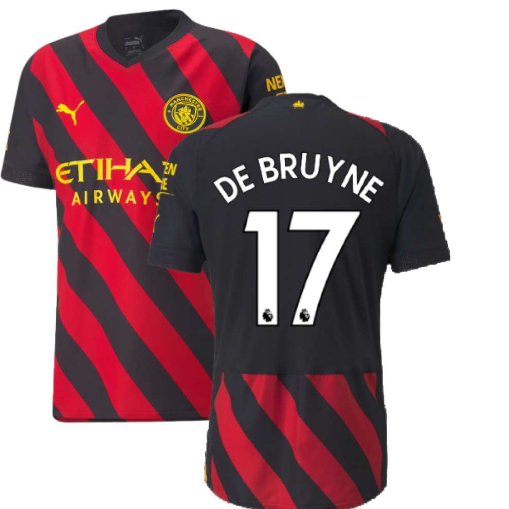 (S) 2022-2023 Man City Authentic Away Shirt (DE BRUYNE 17)