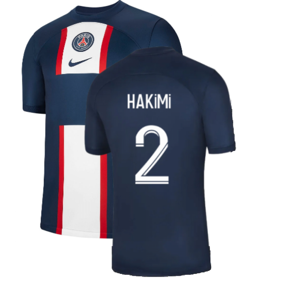 (XL) 2022-2023 PSG Home Shirt (no sponsor) (HAKIMI 2)