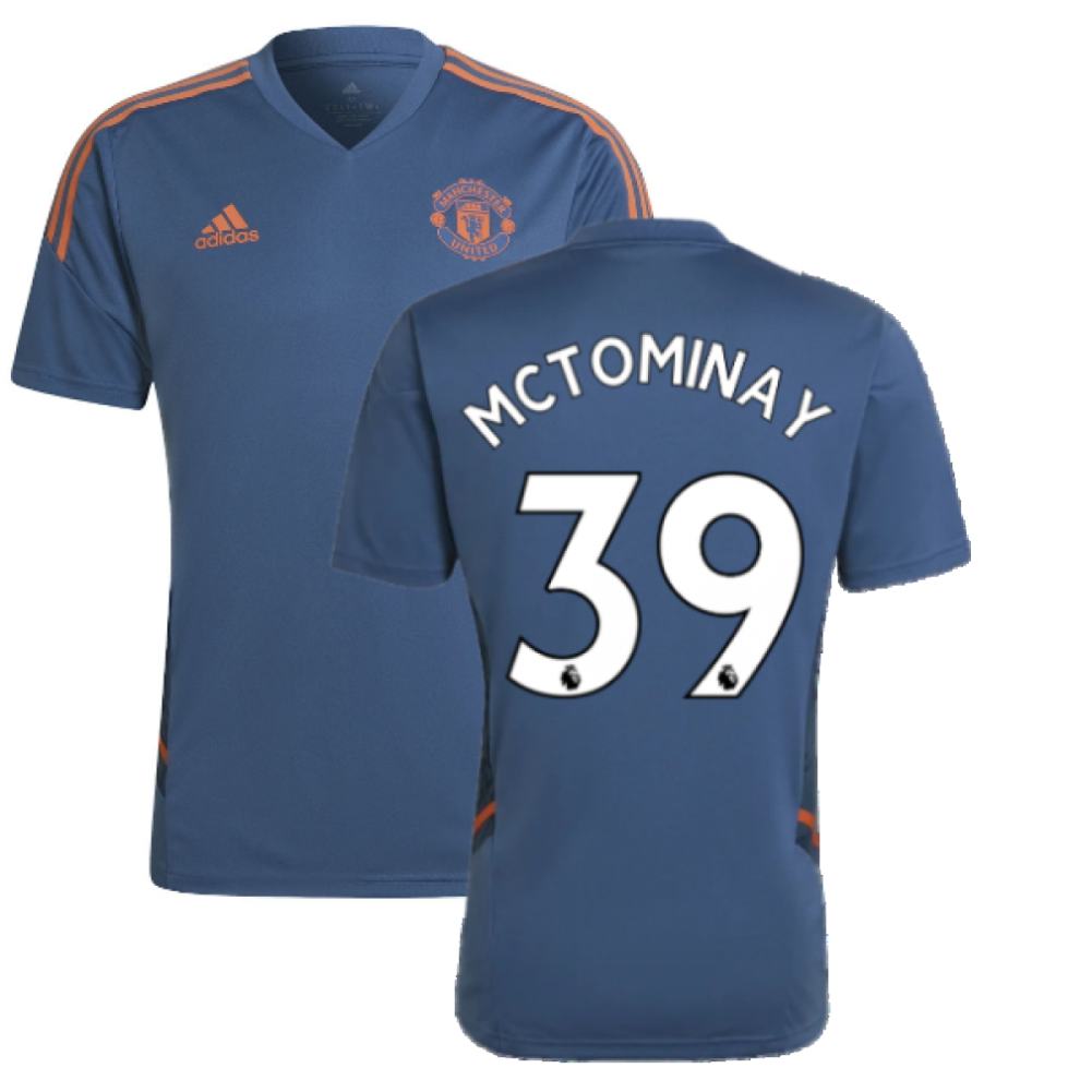 (L) 2022-2023 Man Utd Training Shirt (Blue) (McTOMINAY 39)