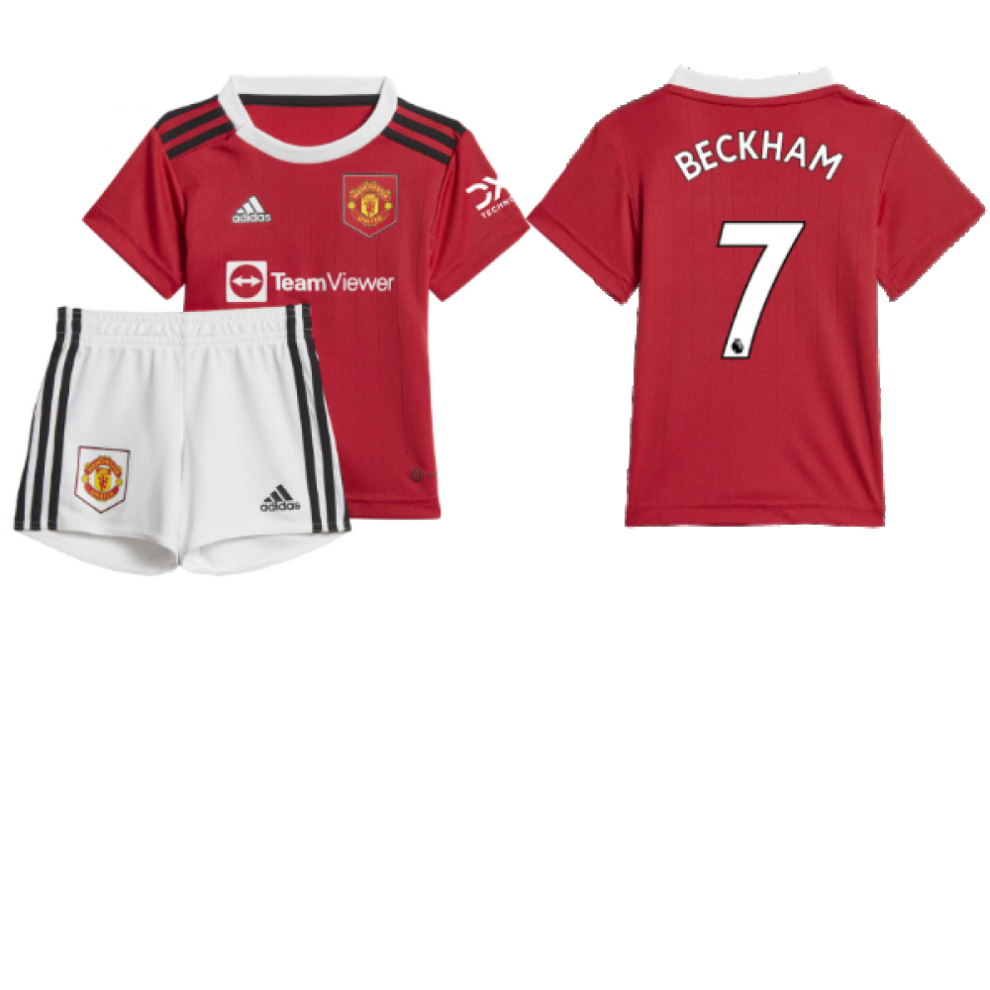 (6-9 Months) 2022-2023 Man Utd Home Baby Kit (BECKHAM 7)