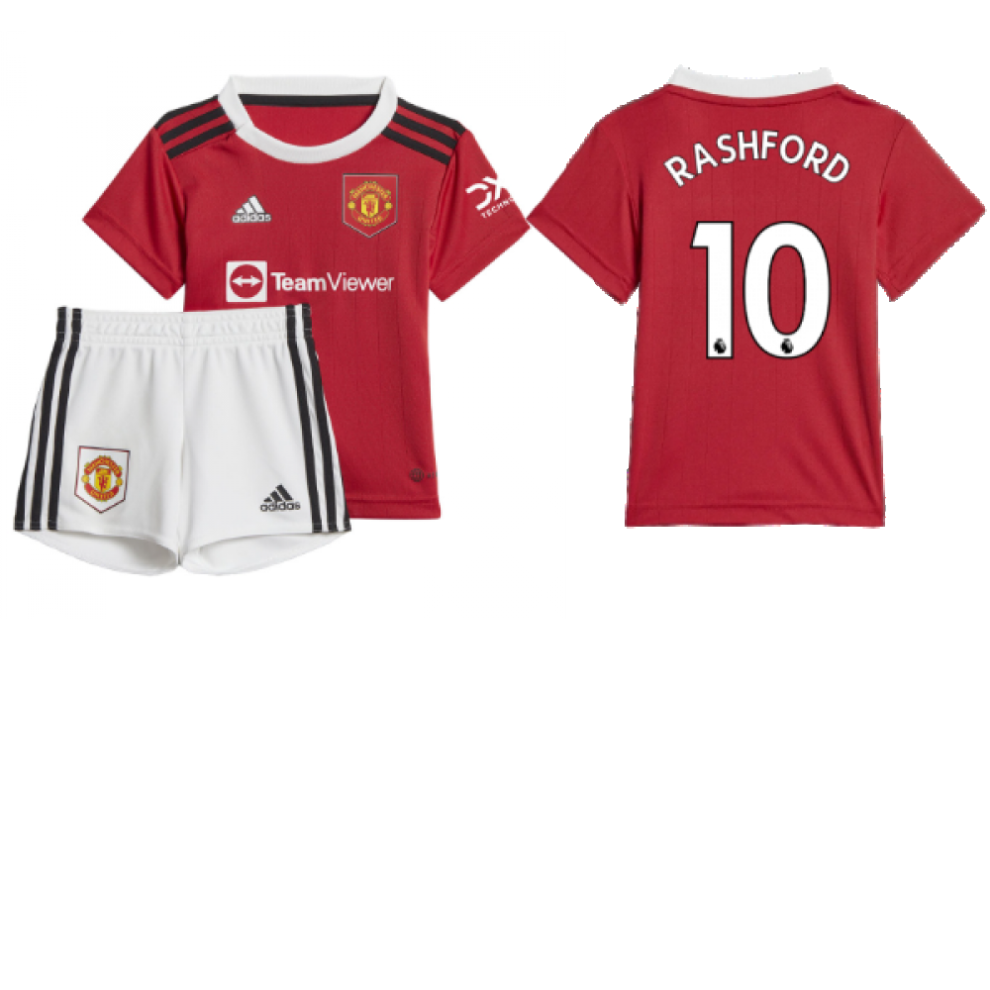 (6-9 Months) 2022-2023 Man Utd Home Baby Kit (RASHFORD 10)