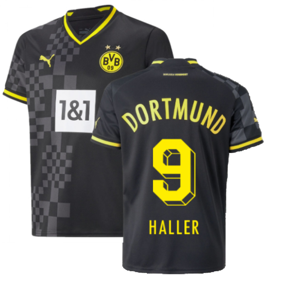 (SB) 2022-2023 Borussia Dortmund Away Shirt (Kids) (HALLER 9)