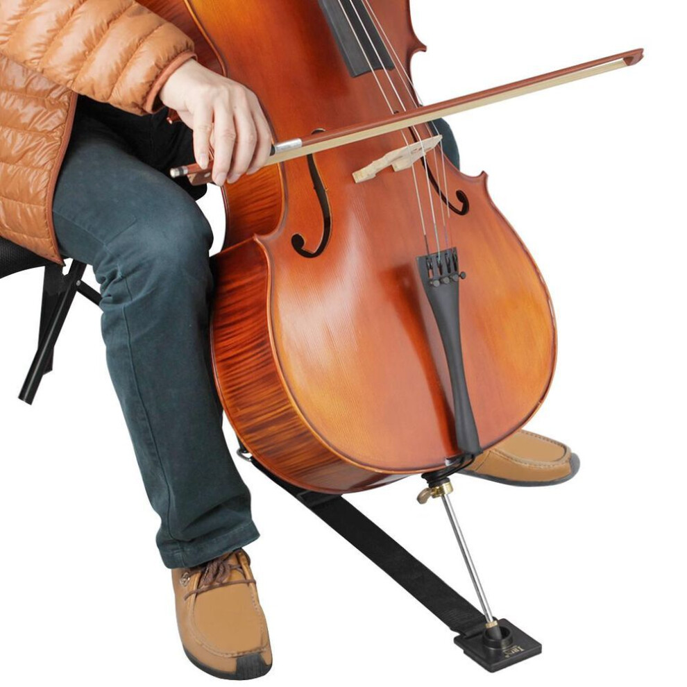 Lightweight Black Cello Antiskid Adjustable Length Non-slip Endpin Stopper Holder Stand
