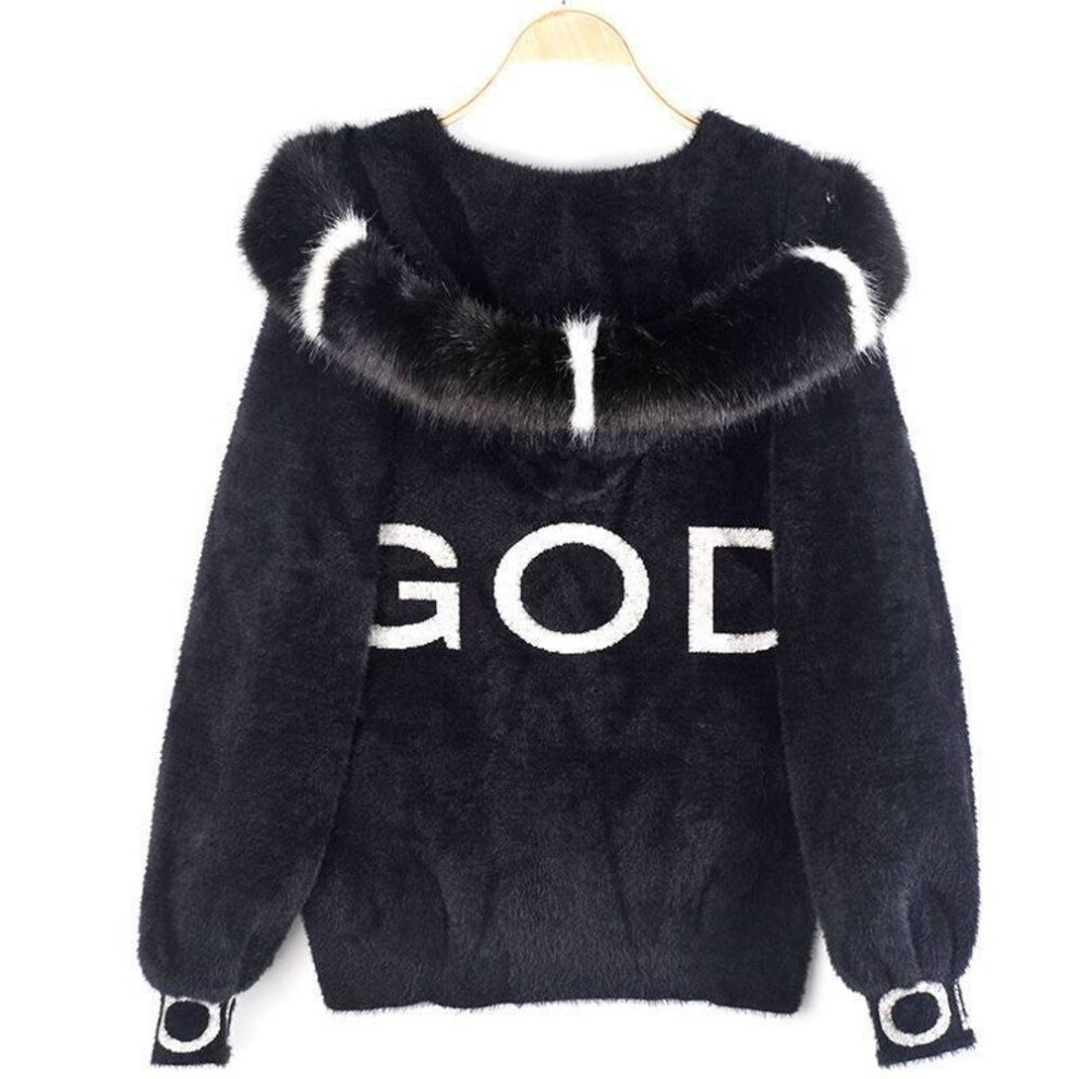 (black, S) VANGULL Brand Women Coat Autumn Winter ClothesThin Short Hooded Student Cardigan