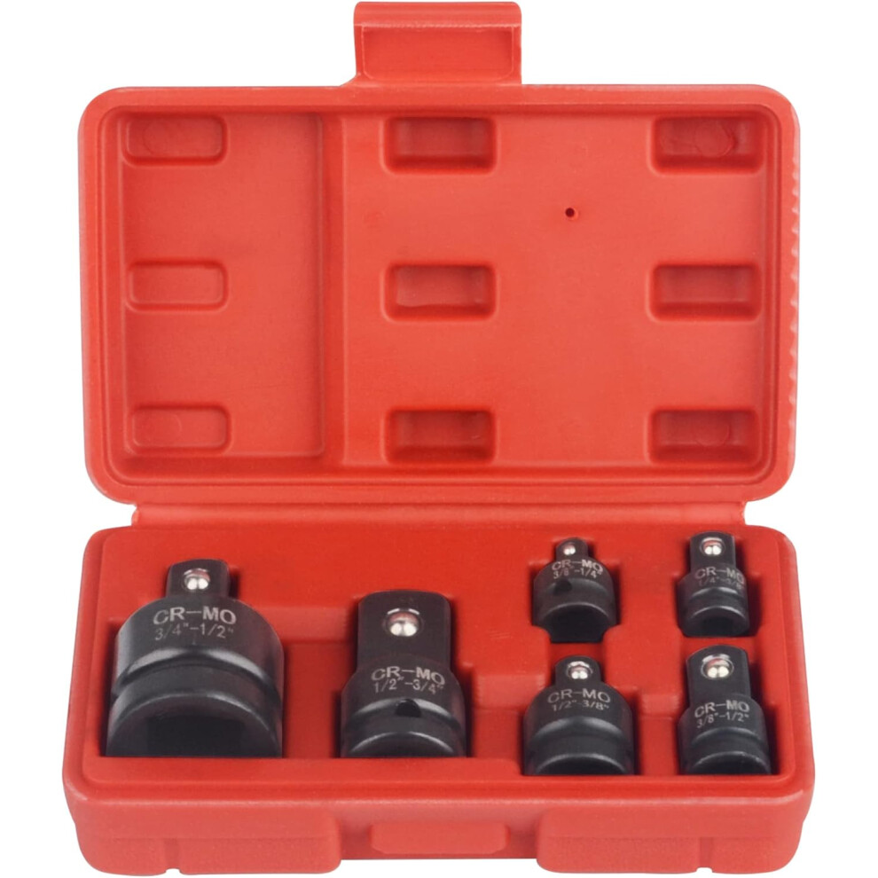 Dayuan 6Pcs Impact Socket Adapter Set, Chrome Molybdenum Steel Adaptor Reducer 1/4 3/8 1/2 3/4 Inch Square Drive Female To Male 8000000021045