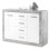 Sideboard Grey & White Gloss 2 Door 4 Drawers Sideboard 117cm 1