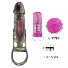 Men's Vibrating Penis Sleeve Cock Ring - Extender & Pleasure Enhancer