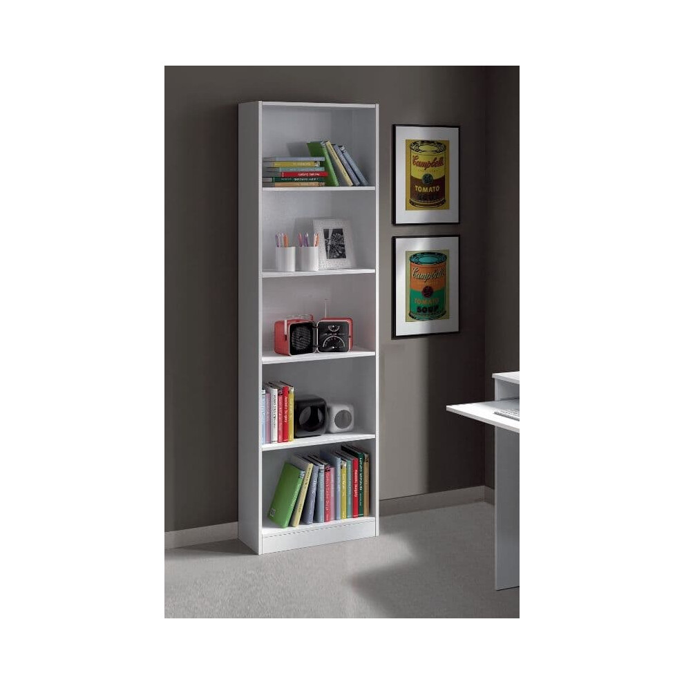 Bookcase Artic White Any Room Shelving & Bookcase H180XW52XD25cm-image-OPC-PFYWVMT-NEW