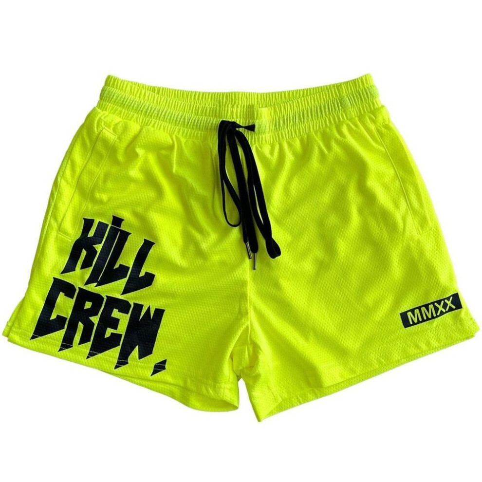 (green, XXXL) Summer Bodybuilding Sport Shorts Men Casual Quick Dry Bermuda Gym Fitness Running Training Pants Male Beach Swim Trunks Bottoms