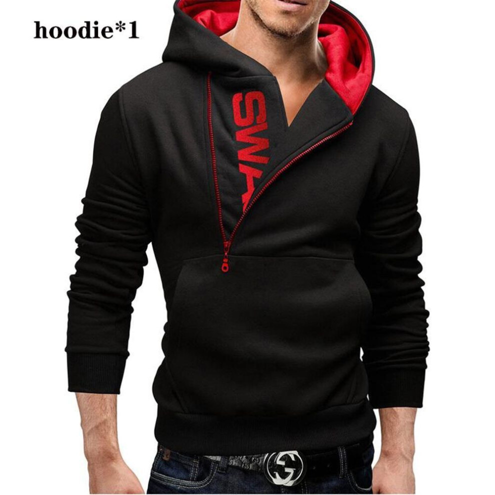 (black,red, 3XL) Pullover Hoodies Men  Fleece Warm Pullovers Sweatshirts Quality  Mens Hoodies Jacket Hip Hop Sportwear