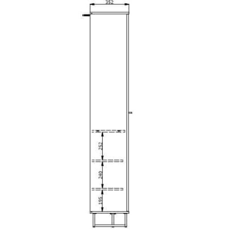 Wardrobe Oak Effect Tall Slim 2 Door Narrow Wardrobe 2