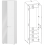 Wardrobe White Gloss Tall Slim Mirrored Wardrobe With 1 Pullout Rail & shelves 3