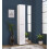 Wardrobe Gloss White Front and Mirrored 2 Door Narrow Wardrobe 2