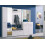 Wardrobe Gloss White Front and Mirrored 2 Door Narrow Wardrobe 5