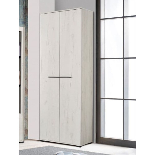 Wardrobe Modern Oak Finish 2 Door Narrow Space Saving Wardrobe 1