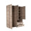 Wardrobe Modern Grey Oak Effect 4 doors, 2 Drawers Mirrored Wardrobe 3