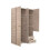 Wardrobe Modern Grey Oak Effect 3 doors, 2 Drawers Mirrored Wardrobe 2
