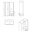 Wardrobe Modern Grey Oak Effect 3 doors, 2 Drawers Mirrored Wardrobe 5