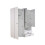 Wardrobe Modern White 4 doors, 2 Drawers Mirrored Wardrobe 3