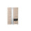 Wardrobe Modern Grey Oak Effect 3 doors, 2 Drawers Mirrored Wardrobe 4