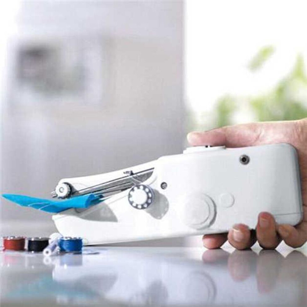 Mini Hand Sewing Machine Stitch Sew Needlework Cordless Clothes Fabrics Electronic Sewing Machine