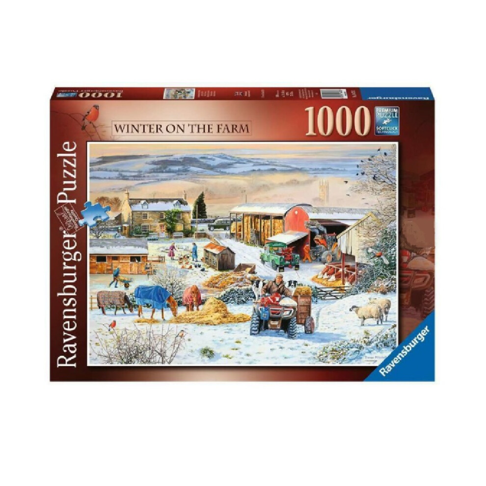 Ravensburger Winter On The Farm 1000 Piece Jigsaw Puzzle