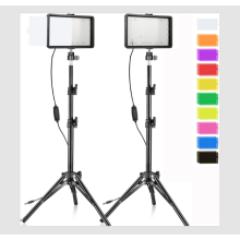 2 Pack LED Video Light Kit, Dimmable USB Photography Lighting Kit