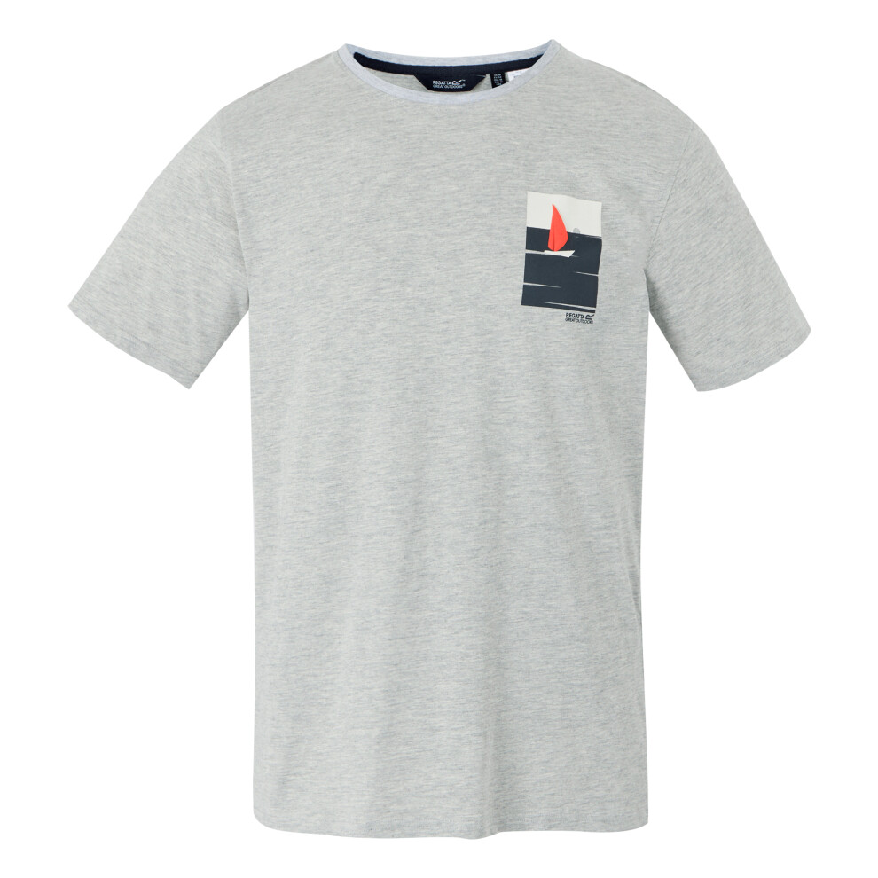 (S, Grey Marl) Regatta Mens Cline IX Boat T-Shirt