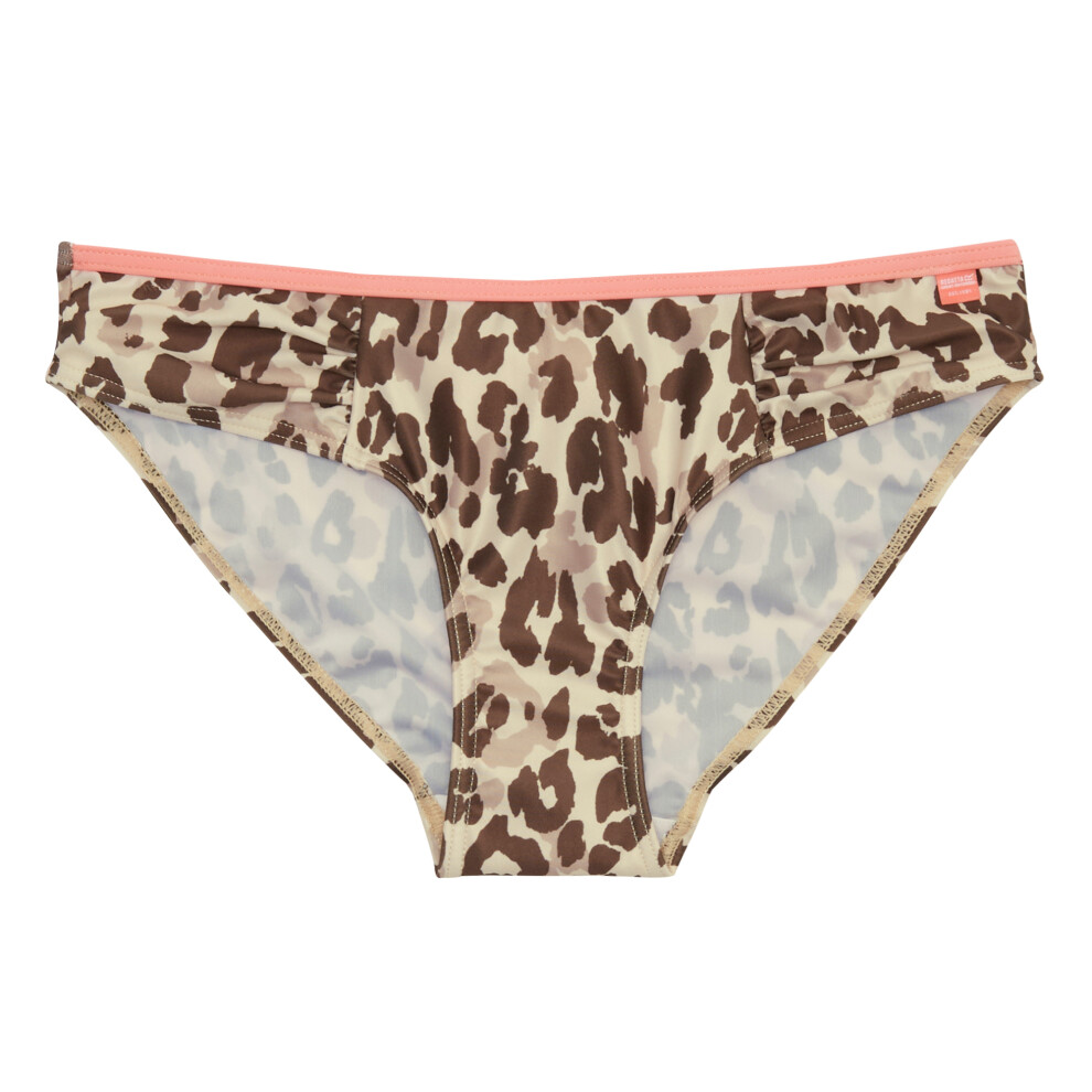 (14 UK, Natural) Regatta Womens/Ladies Aceana Leopard Print Bikini Bottoms