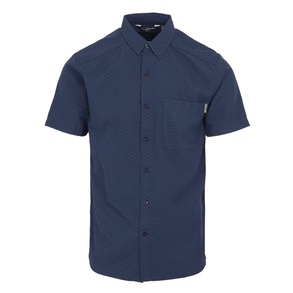 (M, Navy) Regatta Mens Mindano IX Triangle Short-Sleeved Shirt