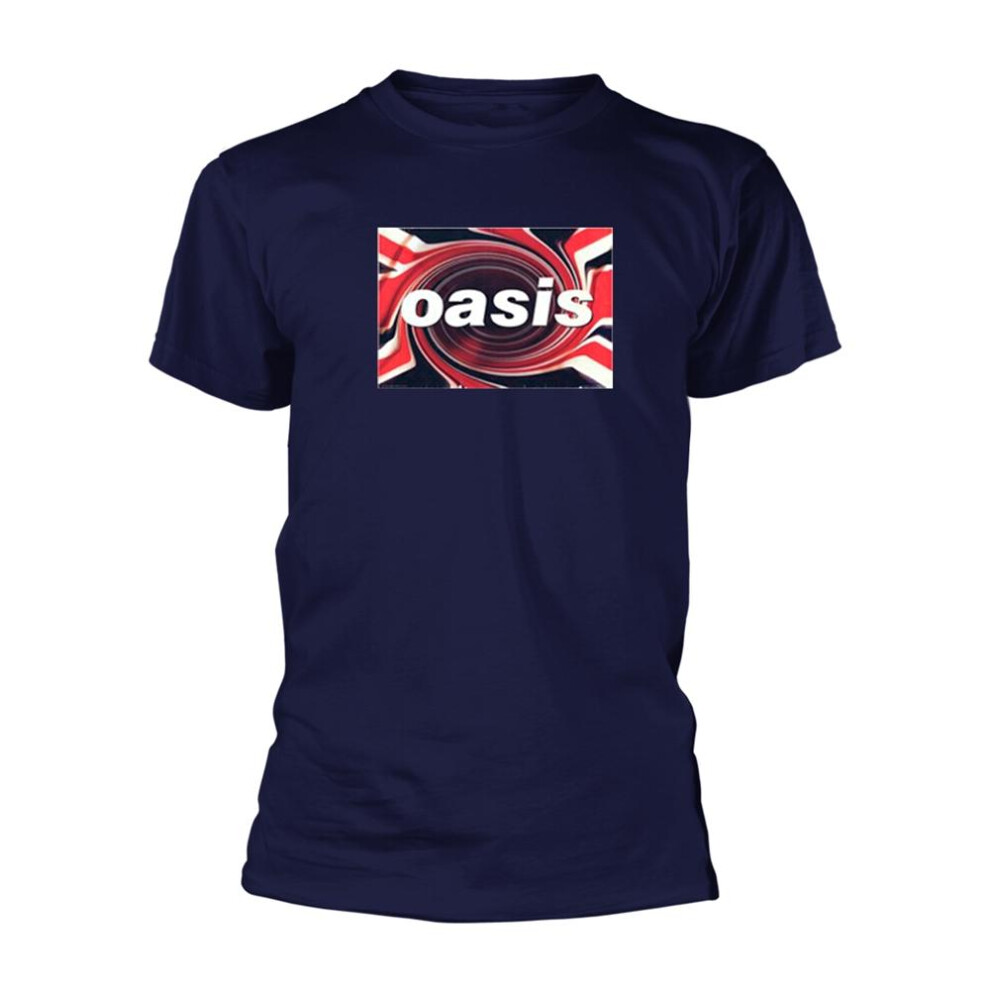 Oasis Unisex Adult Union Jack T-Shirt Blue
