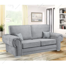 (Grey Velvet, 3 Seater Sofa) SNOOZE Online Verona 3 and 2 Seater Sofa Sets, 3 Seater Sofa For Living Room, Upholstered Plush Fabric 3 Seater Velvet Sofas